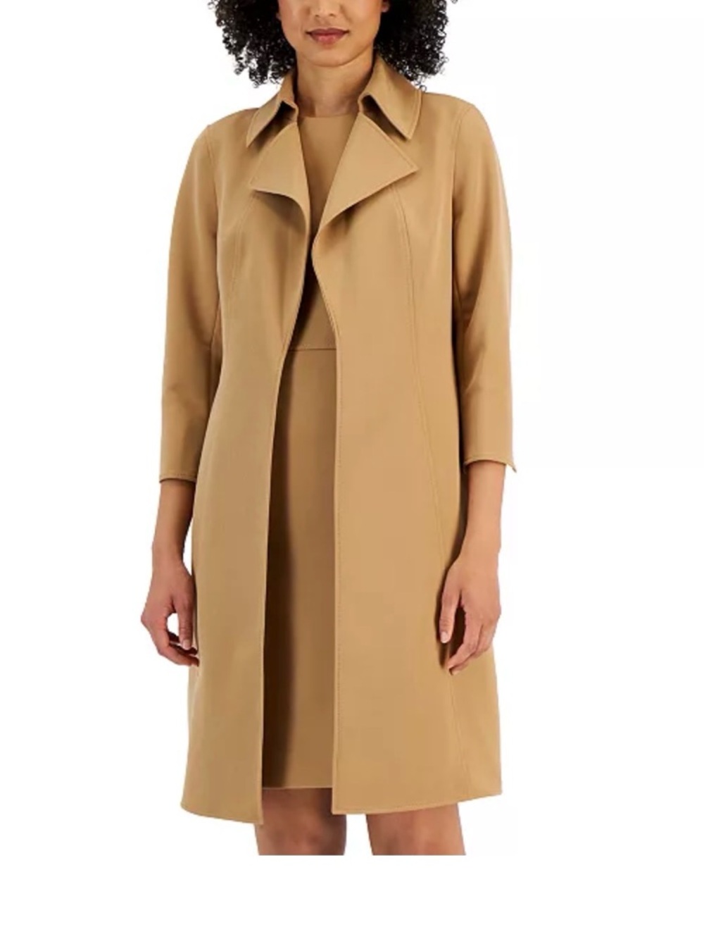Women's Open-Front Topper Coat Size 8